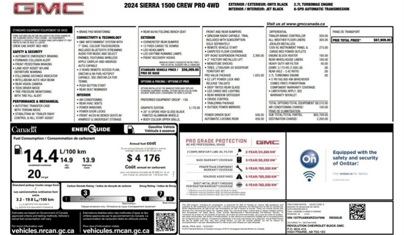 
								2024 GMC Sierra 1500 Pro Graphite Edition full									