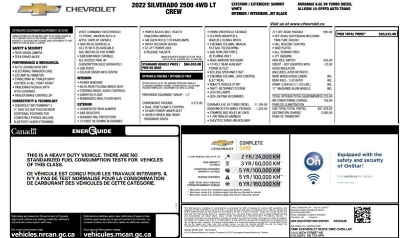 
								2022 Chevrolet Silverado 2500 LT Z71 Diesel full									