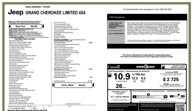 
								2023 Jeep Grand Cherokee Limited Black Pack full									
