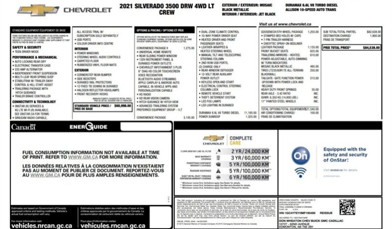 
								2021 Chevrolet Silverado 3500 LT2 Dually Diesel full									