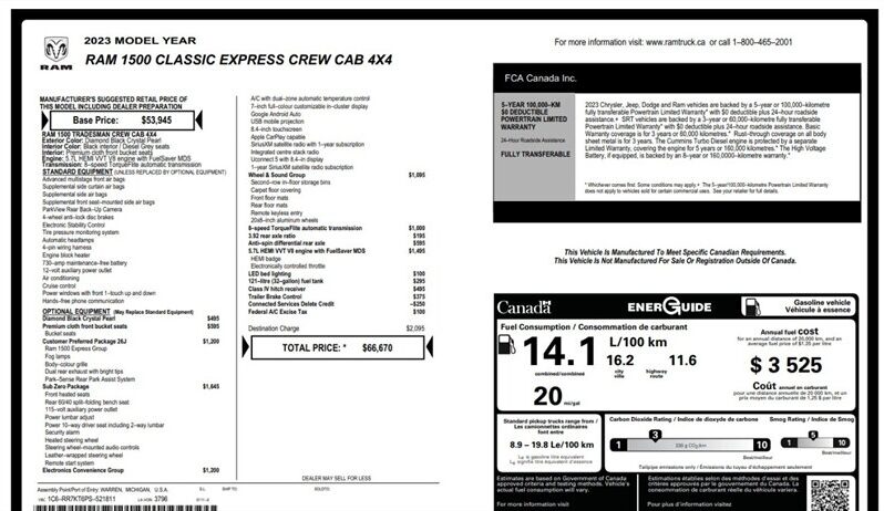 
								2023 RAM 1500 Classic Express full									