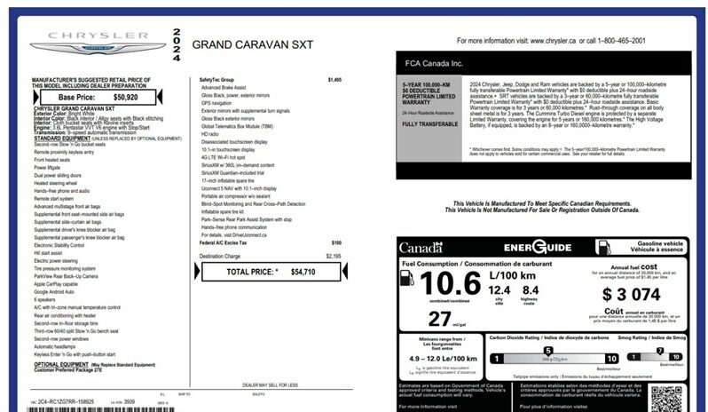 
								2024 Chrysler Grand Caravan SXT full									