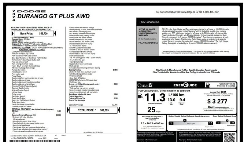 
								2024 Dodge Durango GT Plus Blacktop full									