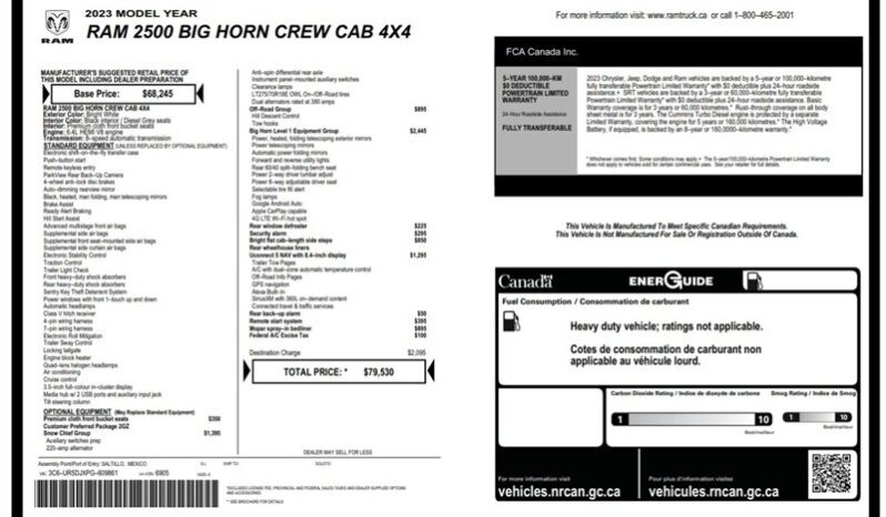 
								2023 RAM 2500 Big Horn Off Road full									