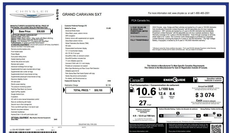 
								2024 Chrysler Grand Caravan SXT full									
