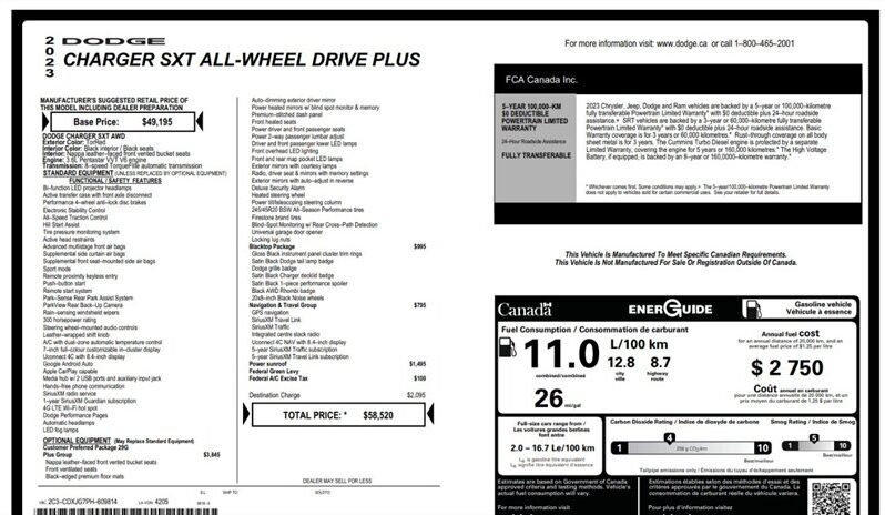 
								2023 Dodge Charger SXT full									