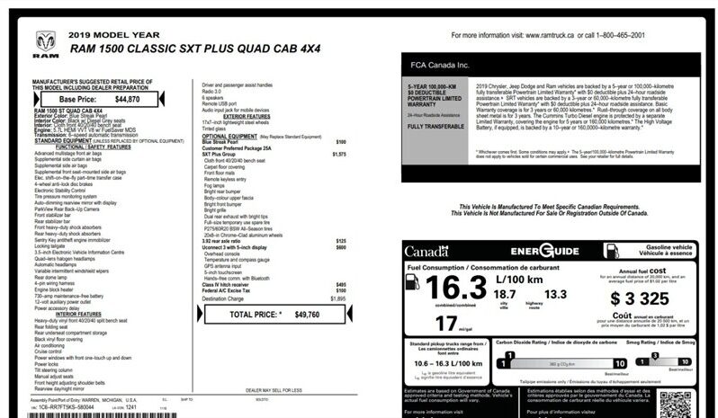 
								2019 RAM 1500 Classic Express full									