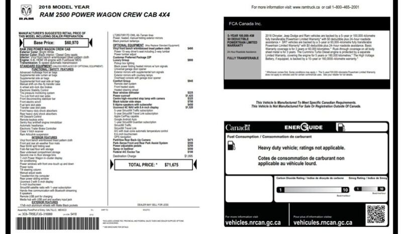 
								2018 RAM 2500 Power Wagon full									