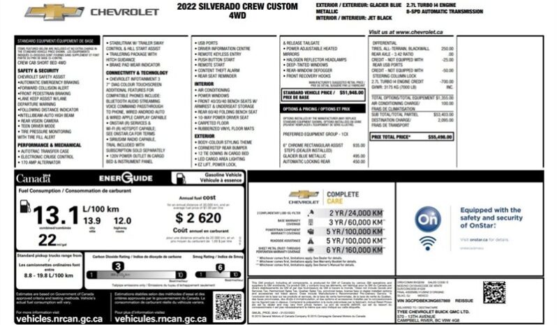 
								2022 Chevrolet Silverado 1500 Custom full									