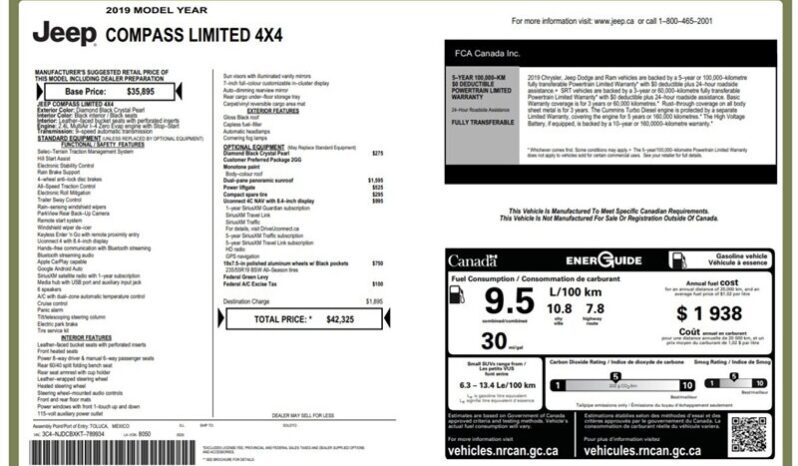 
								2019 Jeep Compass Limited full									