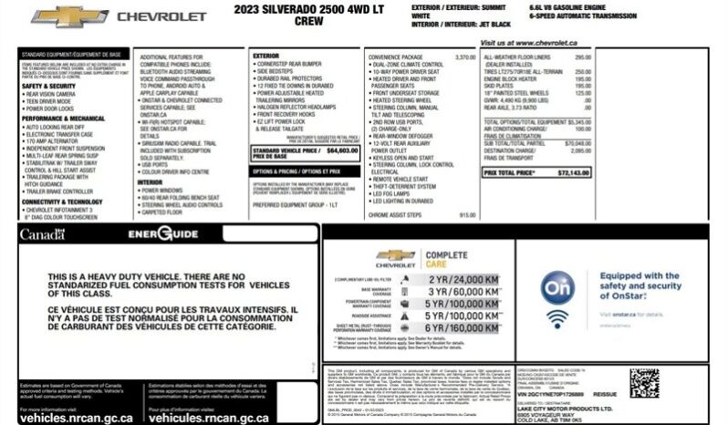 
								2023 Chevrolet Silverado 2500 LT full									