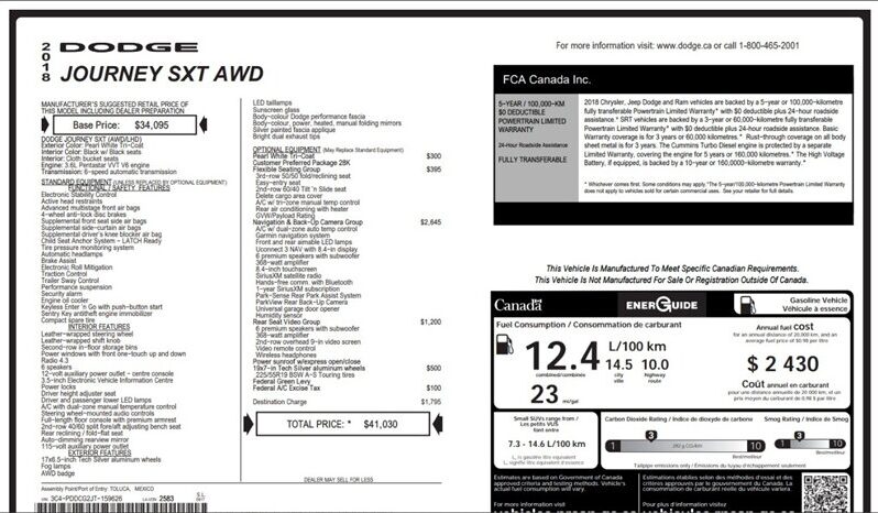 
								2018 Dodge Journey SXT full									