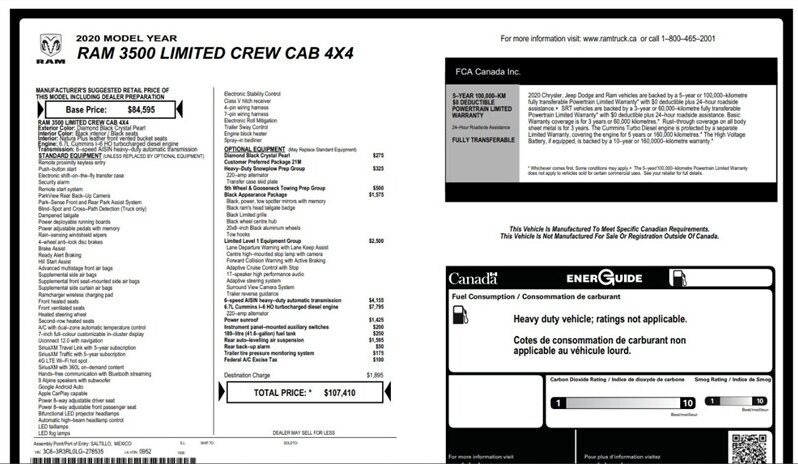 
								2020 RAM 3500 Limited full									