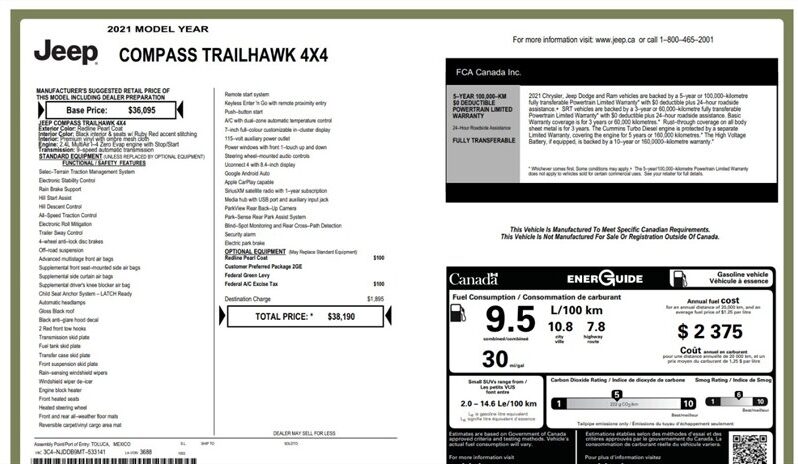 
								2021 Jeep Compass Trailhawk full									