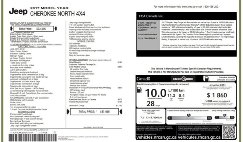 
								2017 Jeep Cherokee North full									