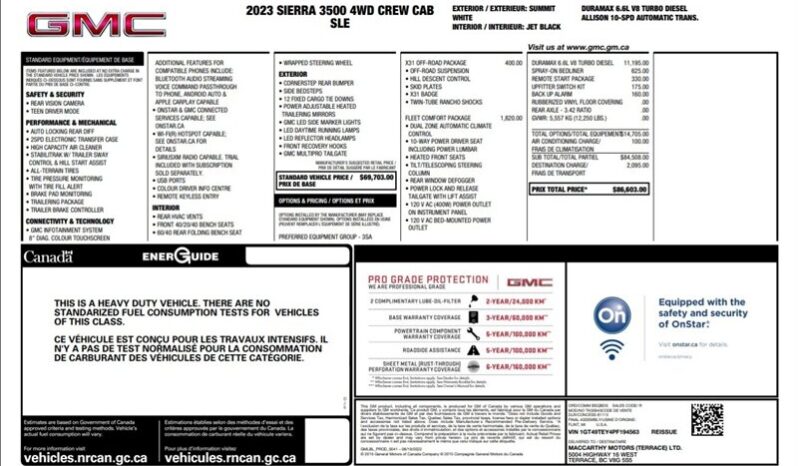 
								2023 GMC Sierra 3500 SLE full									