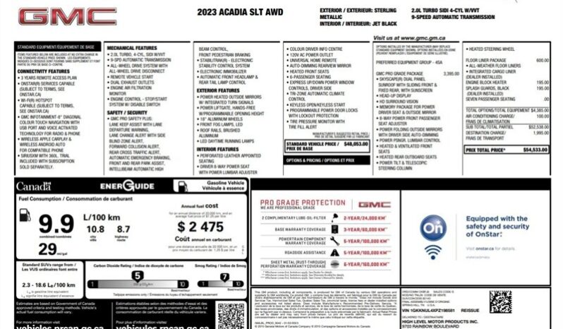 
								2023 GMC Acadia SLT full									