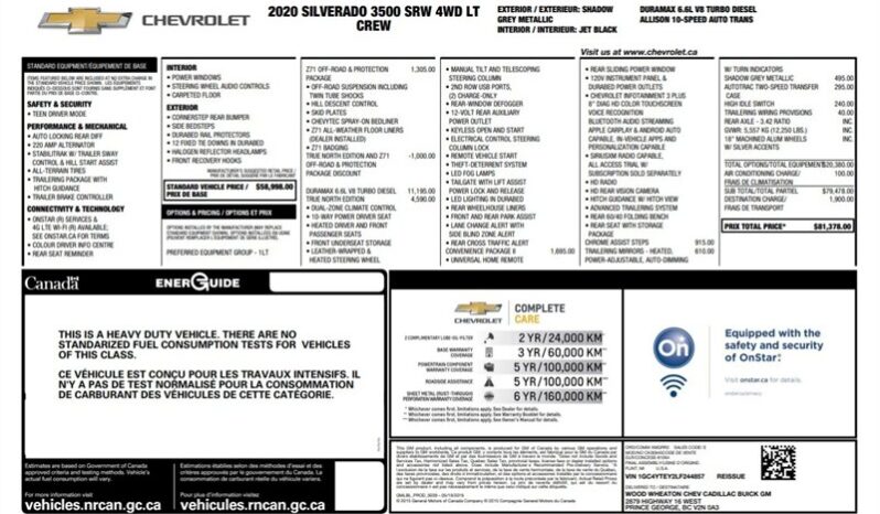 
								2020 Chevrolet Silverado 3500 LT full									