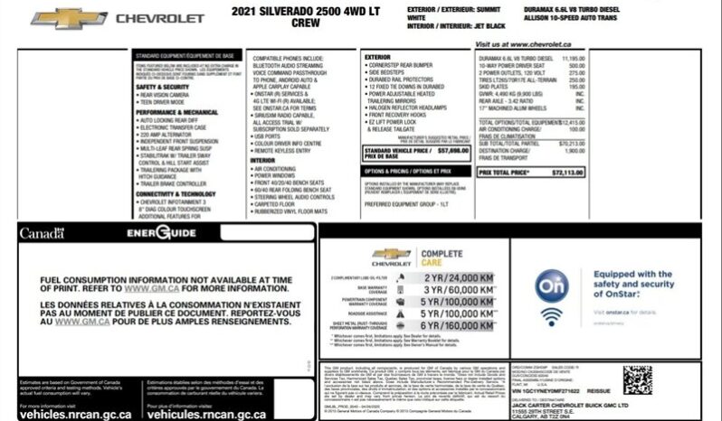 
								2021 Chevrolet Silverado 2500 LT full									