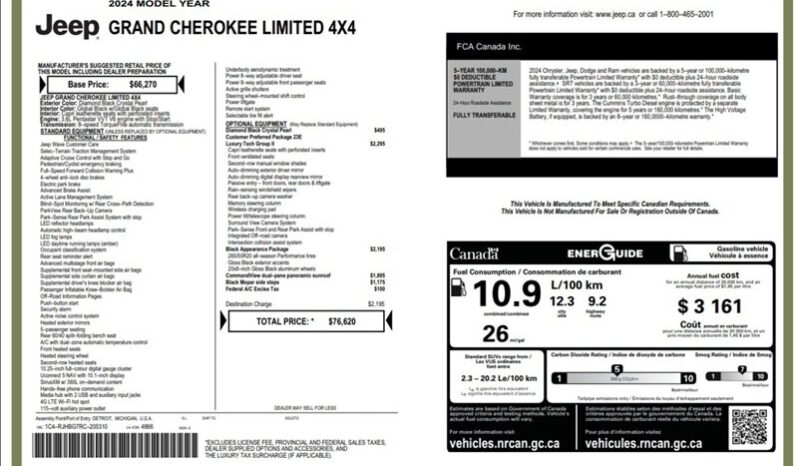 
								2024 Jeep Grand Cherokee Limited Black Pack full									